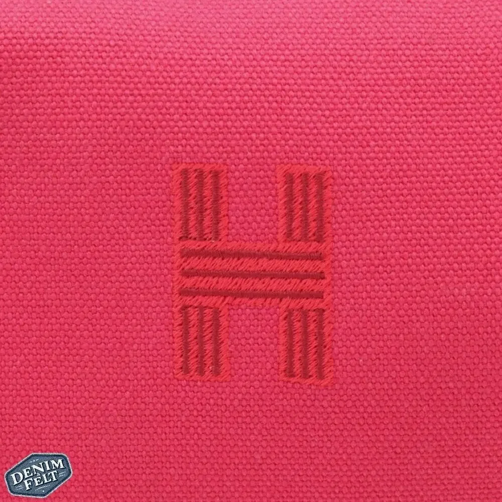 Hermès Hibiscus Pink Canvas Toile Bride-A-Brac Small‎ Travel Case/Vanity Bag